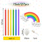 27pcs/set Rainbow Long Balloon Set Long Strip Latex Balloon Mix DIY Birthday Party Christmas Decoration Baby Shower Balloons