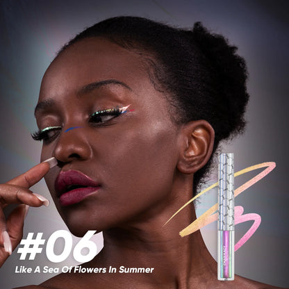 CHARMACY New Color Duochrome Glitter Liquid Eyeliner Waterproof Long-lasting Ultra-Fine Tip Smudge-proof Eye Liner Makeup