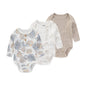 Kiddiezoom 3 Pcs Newborn Cartoon Long Sleeve 100%cotton Baby Boy Girl Bodysuit Soft Infant Onesies Clothes