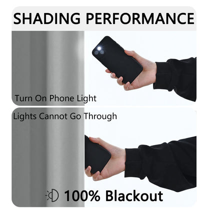 1pc Solid color full shading and sun protection 100% Blackout curtains