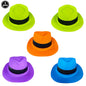 UV Neon Glow Party Hats – Blacklight Fluorescent Plastic Hats for Kids & Adults