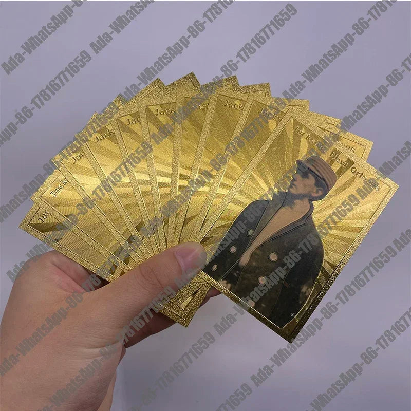 Classic 18 Types famous baseball player gold foil small cards for collection Gift and commemoration