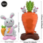2Pcs Self Standing Easter Bunny Balloons Giant Bunny Carrot Chick Foil Balloon Easter Egg Decoration Home Holiday Party Supplies