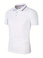 Men's Casual Breathable Solid Color High Quality Short Sleeve Polo Shirt