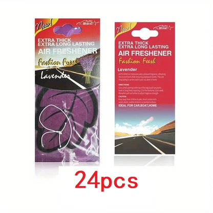 3-60 pieces Car Air Freshener, Natural Scented Tea Paper, Hanging Perfume Fragrance, Leaf Shape, Car Accessories, Interior.