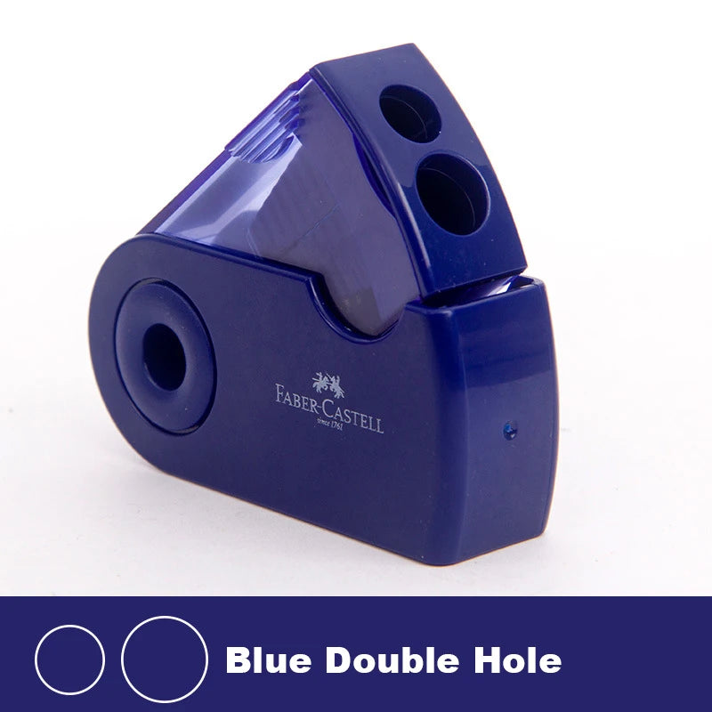 Mini Pencil Sharpener Single Double Hole Black/Red/Blue
