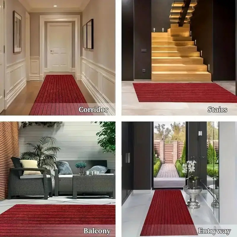 Soft and Thick Kitchen Mat - Striped Anti slip and Oil proof Floor Mat - Durable Waterproof Carpet - Anti fouling Floor Mat