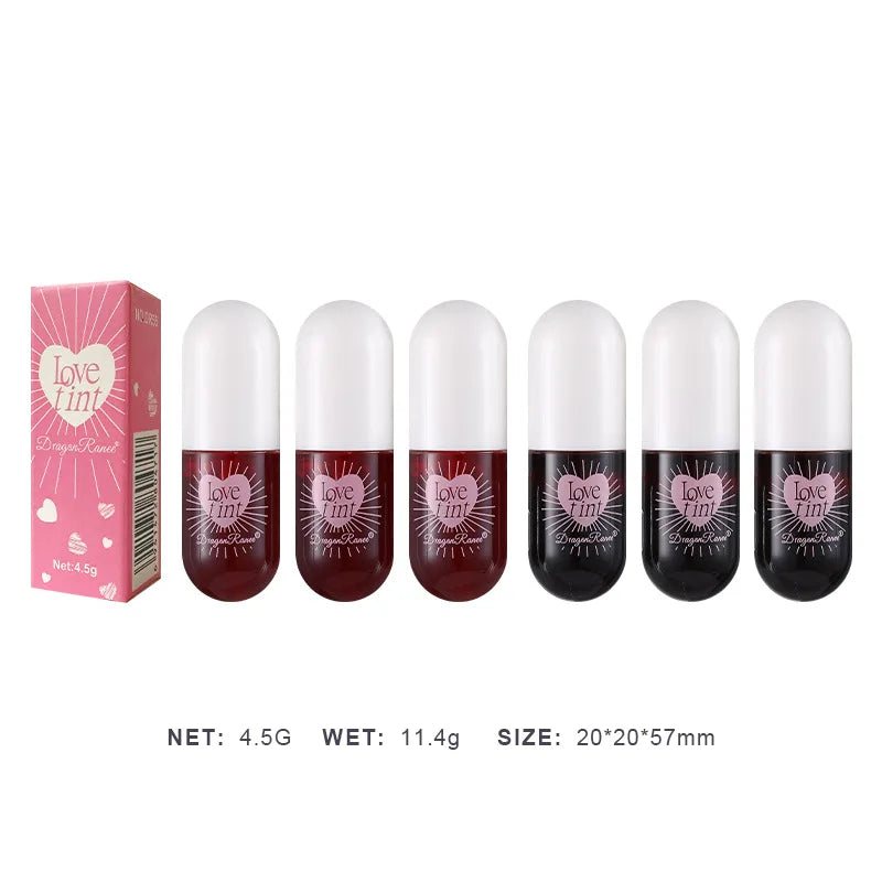 Lip Dye Liquid Lip Glaze Waterproof Non-Stick Liquid Lipstick 6 Colors Available