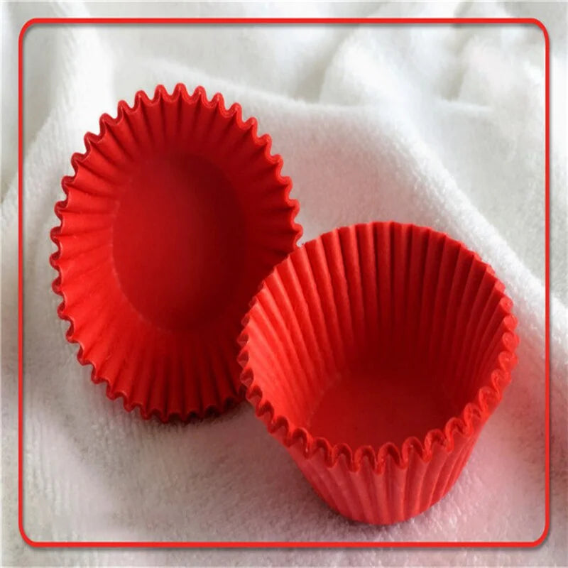 1000Pcs Mini Size Chocalate Paper Liners Baking Muffin Cake  Cups  Forms Cupcake Cases Solid Color Party Tray  Mold