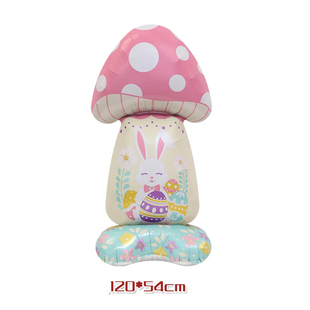 Cute Cartoon White Bunny Aluminum Foil Balloons Rabbit Happy Easter Party Decoration Supplies Children Favor Birthday Party Gift
