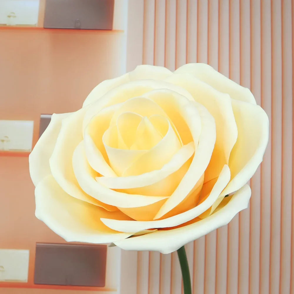 40-60CM Artificial Rose Head Wedding Decoration Large Event Decoration Shopping Mall Window Photography Props 3D PE Flowers
