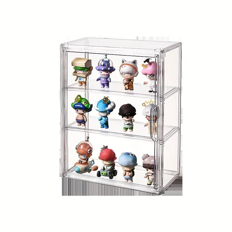 Multi-Purpose Storage Display Cabinet – Action Figures, Blind Boxes, Bags, Cosmetics, and Bathroom Organizer for Neat Display
