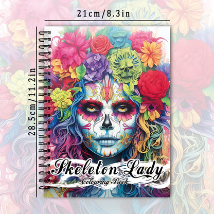 Adult Coloring Book -30 Sheet Spiral  Book, 11.2X 8.3Inch, 100Gsm Thick Paper