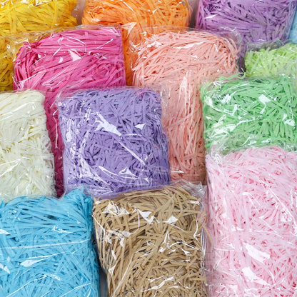 Glitter Raffia Paper Shreds Filler for Packing Empty Baskets for any occasion 20/50g