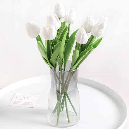 5/10Pcs Artificial Tulip Flowers Bouquets Indoor Home Room Decor Garden Wedding Decoration Party Table Vase Ornament Fake Flower