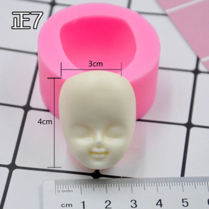 Dolls Face Silicone Mold Fondant Molds DIY Cake Decorating Tools Sugarcrafts Clay Chocolate Gumpaste Molds Baking Tools