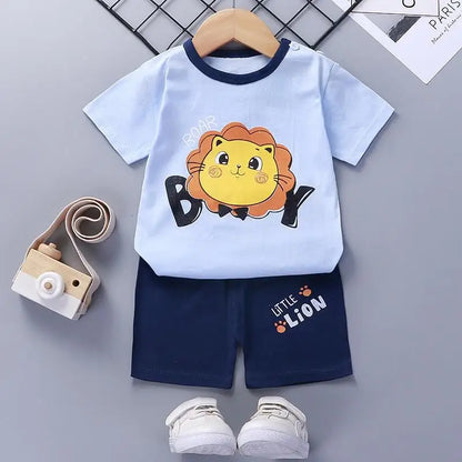 Fashion New Children Sets 6m-6y Toddler Costume Summer Blouse + Shorts Set For Kids Clothing Baby Girls T-shirt Outfit