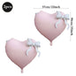 22inch Pink Red Black Heart Shaped Foil Balloons with Bow Valentines Day Wedding Party Decorations Birthday Baby Shower Supplies