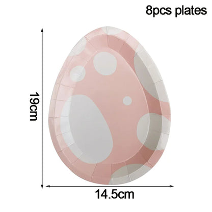Happy Easter Party Supplies – Bunny, Carrot & Egg Paper Plates for Kids’ 1st, 2nd & 3rd Birthday Decorations