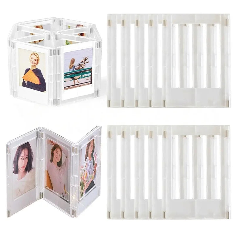 3‑Inch Magnetic Photo Frames for Instax Mini & Polaroid Pictures (5/10‑Pack)