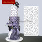 Various Flower Leaf Design Fondant Cake Stencil DIY Royal Cream Border Mold PET Drawing Template Cake Decorating Tools Bakeware