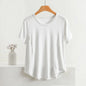 XL to 8XL plus size O-Neck Tshirts Women's basic T-shirt solid color half sleeves summer simple Tee Tops Bottoming Tees all mat