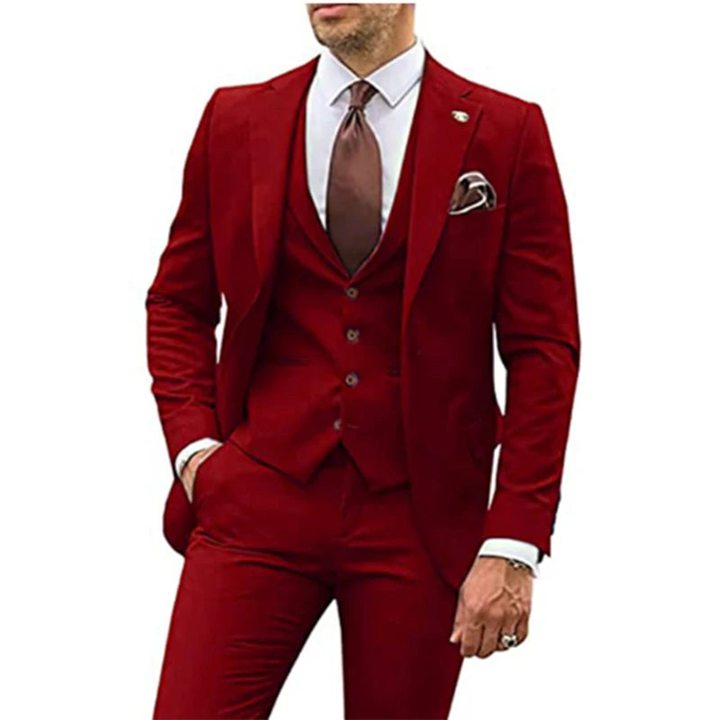 3 Pieces Tuxedo Suits for Men Slim Fit