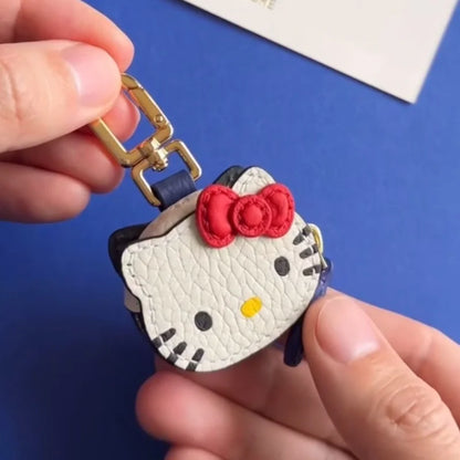 Kawaii High Beauty Hello Kitty Cartoon Personalized Creative Leather Bag Keychain Pendant Fashion Clothing Accessories