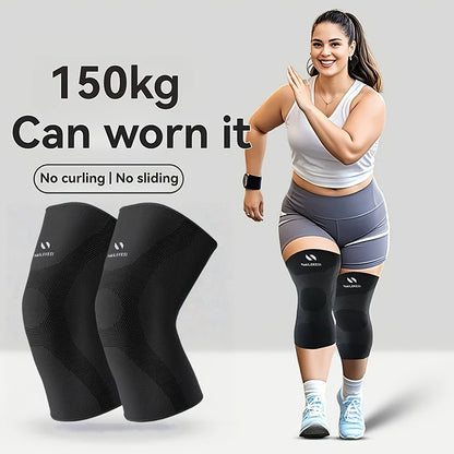 Plus‑Size Extra‑Large Knee Brace – 40–150KG Sports Support with Anti‑Slip Silicone for Running & Hiking