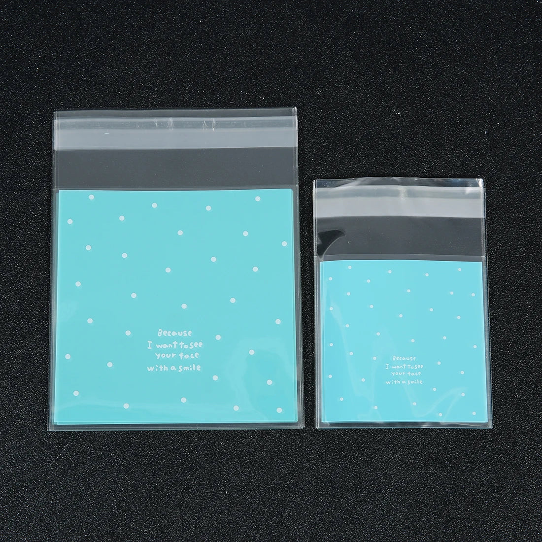 100pcs Transparent Self-adhesive Candy Gift Bags Little Dots Bread Toast Cookies Baking Packaging Bag Birthday Party Supplies
