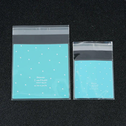 100pcs Transparent Self-adhesive Candy Gift Bags Little Dots Bread Toast Cookies Baking Packaging Bag Birthday Party Supplies