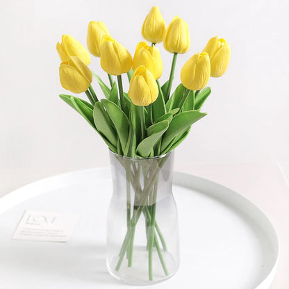 5/10Pcs Artificial Tulip Flowers Bouquets Indoor Home Room Decor Garden Wedding Decoration Party Table Vase Ornament Fake Flower