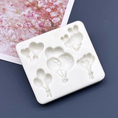 Heart Balloon Design Silicone Sugarcraft Mold Resin Tools Cupcake Baking Mould Fondant Cake Decorating Tools
