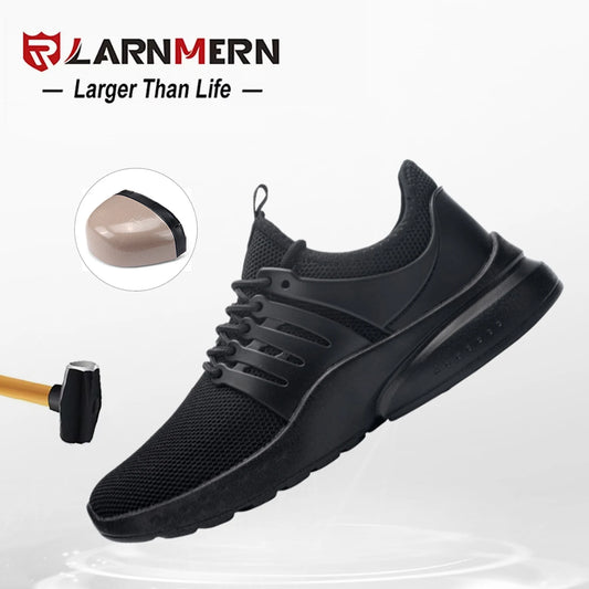 LARNMERN Steel Toe Sports Shoes For Men And Women, Lightweight Safety Shoes, Anti Slip Work Shoes, Breathable Shoes