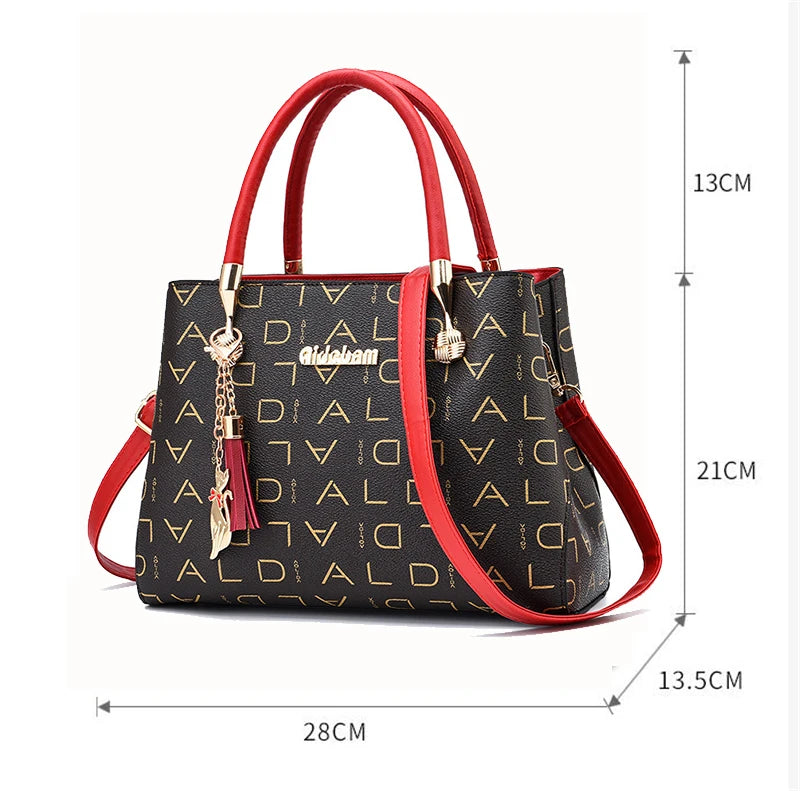 PU Leather Ladies Luxury Designer Large Capacity Shoulder Bag