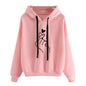 Korean‑Style Fleece Hoodie – Solid Color Finger‑Heart Design, Cozy Autumn Long‑Sleeve Sweatshirt with Pockets