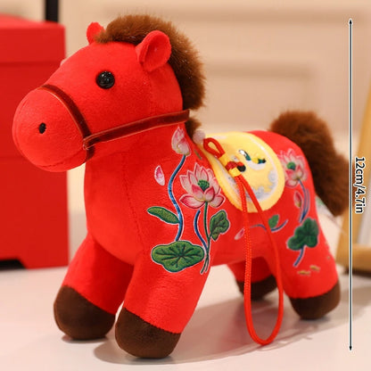 2026 Chinese New Year Keychain The Year of Horse Keyring Mascot Pendant Chinese Spring Festival Cute Pony Pendant