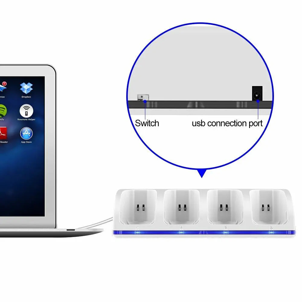 For Nintendo Wii Gamepad 2pcs/4pcs Rechargeable Batteries+Battery Charger For Wii Remote Controller Charging Dock Station