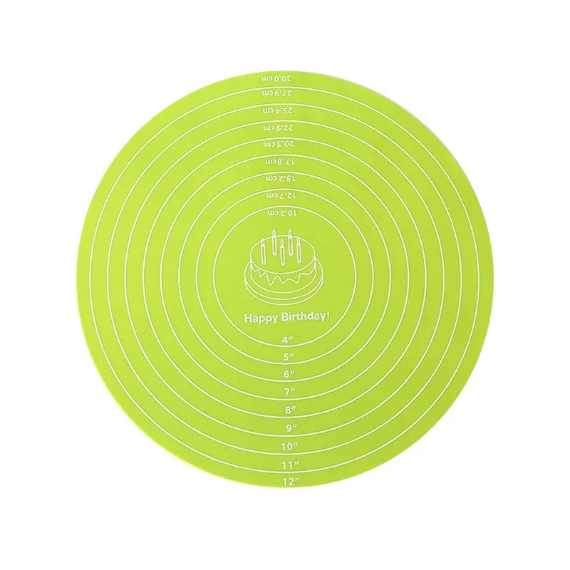 FAIS DU Round Silicone Baking Mat For 12-Inch Diameter Cake Turntable Pad Non-Slip Pad Cake Stand Food Grade Kitchen Baking Tool