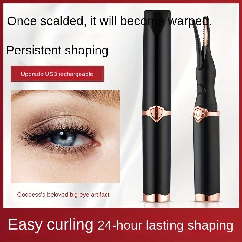 Adjustable 3‑Speed Heated Eyelash Curler · Quick Preheat, Rechargeable, Long‑Lasting Curling Tool