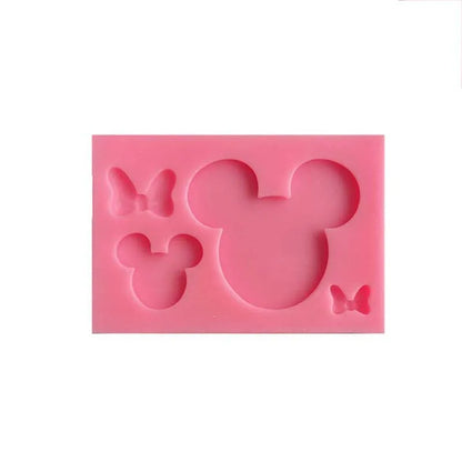 Mouse bow silicone sugar turning mold DIY chocolate biscuit mold pace cake decoration tool