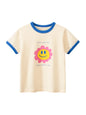 Short Sleeve Children Girl T-shirts Printed 2-8 Years Cotton Toddler Girl Tops Kids Baby Girl Tees Clothes