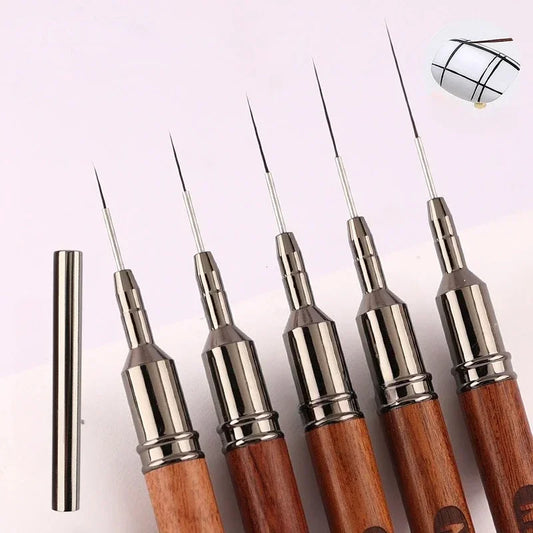 6/9/12/15/18MM Round Wood Handle Nail Art Liner DIY Painting Brush