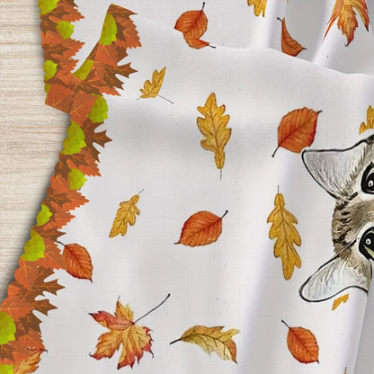 Autumn Pumpkin Maple Leaf Charming Cat Tablecloths Thanksgiving Fall Waterproof Tablecover Wedding Home Party Dining Table Decor