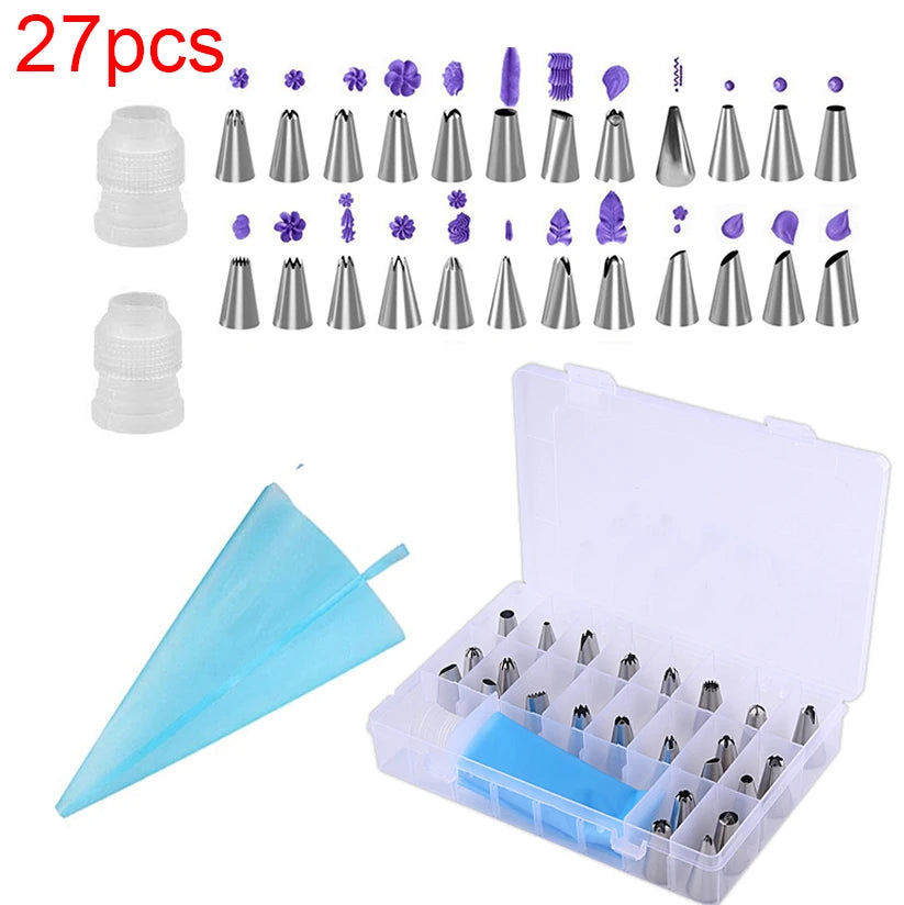 Pastry Socket Cake Nozzles for Confectionery Professional Set Icing Cream Piping Tips Cookies Cupcake Cake Decorating Tool