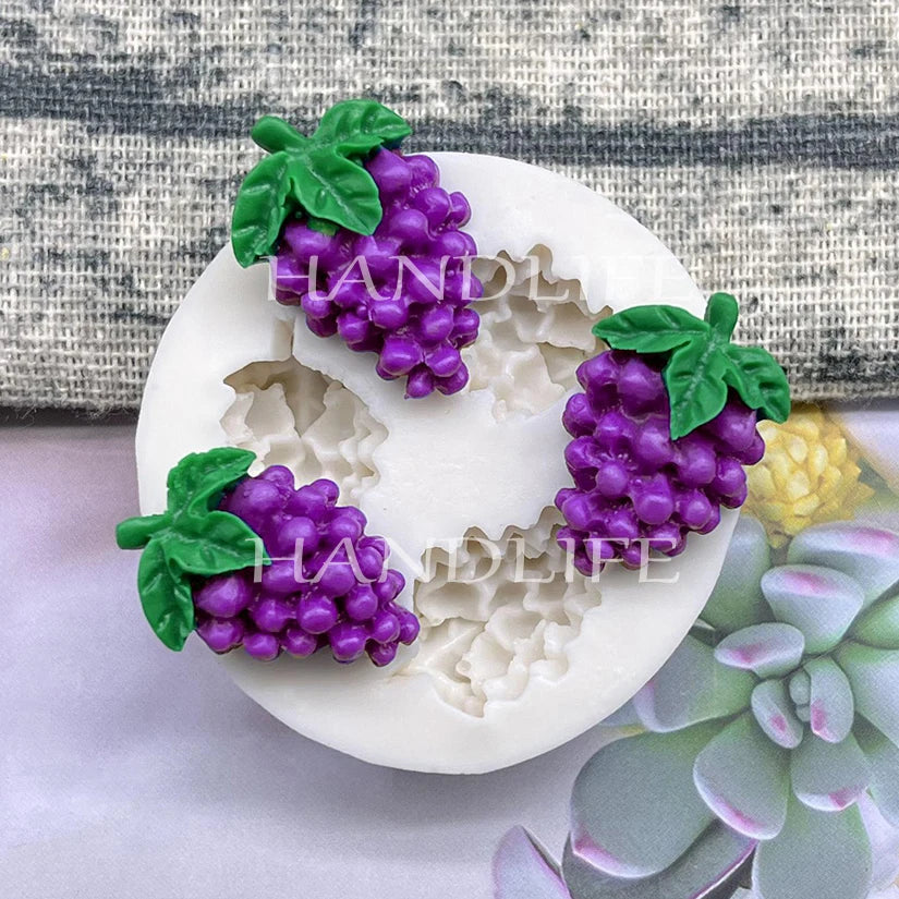 Mini Grape Shape Silicone Sugarcraft Mold Resin Tools Cupcake Baking Mould Fondant Cake Decorating Tools
