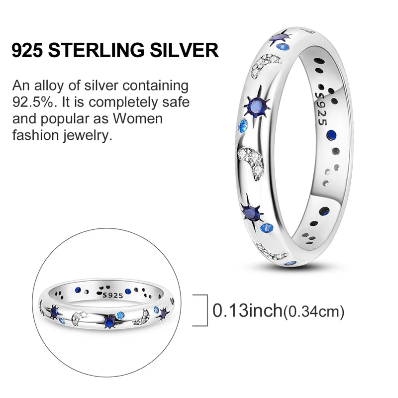 Rings Original 925 Sterling Silver Rings Simple Zircon Heart Ring For Wedding Valentine's Day Women Ring Jewelry Gift
