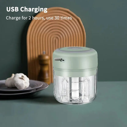 Mini Wireless Electric Garlic Crusher 100ml/250ml Portable Chopper USB Charging