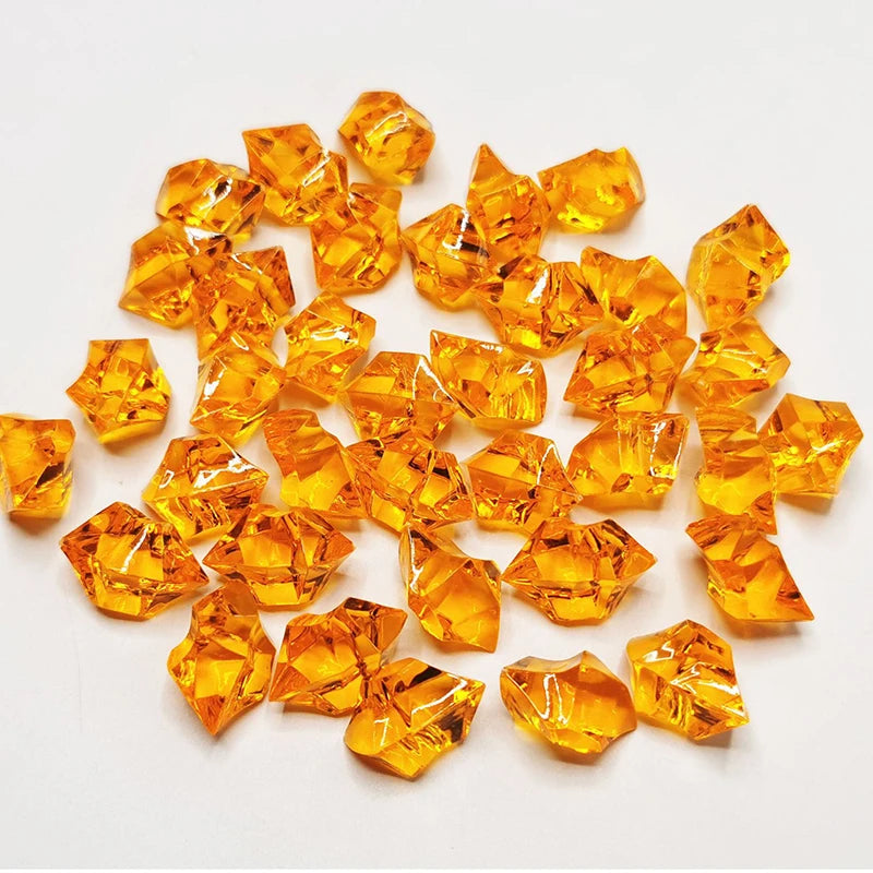 100pcs-200PCS/lot 25X18mm Acrylic Crystal Ice Rock Stones Vase Gems For Wedding Party Decor Confetti Table Scatter Beads