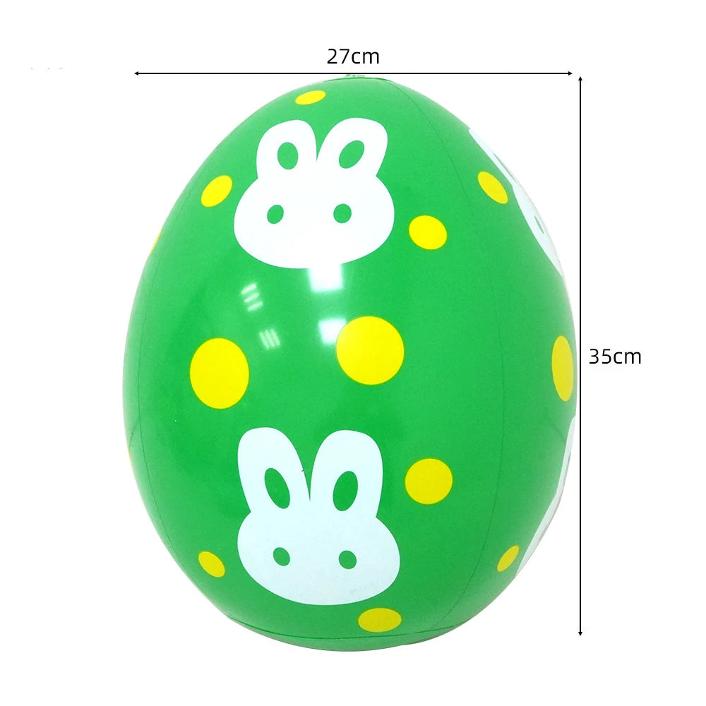 35/40cm Easter Rabbit Eggs Ballon PVC Children Inflated Ballon Garden Home Decoration Outdoor Kid Toys Ornament